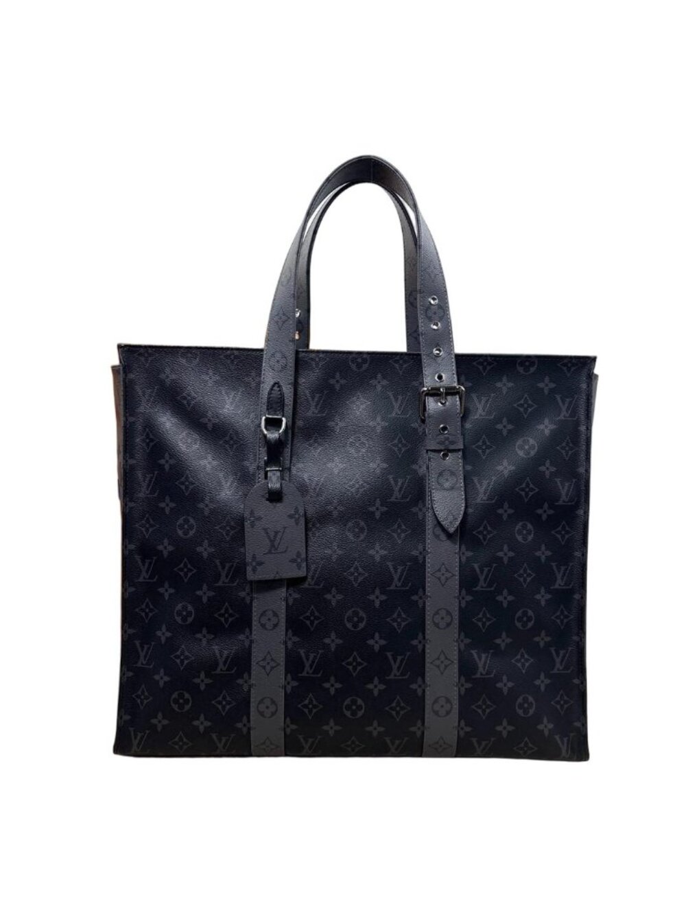Louis Vuitton Monogram Eclipse Cabas Zip GM Tote Bag Black